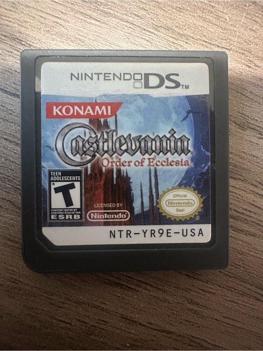 Nintendo DS Castlevania: Order of Ecclesia Cartridge - Black with Blue Label